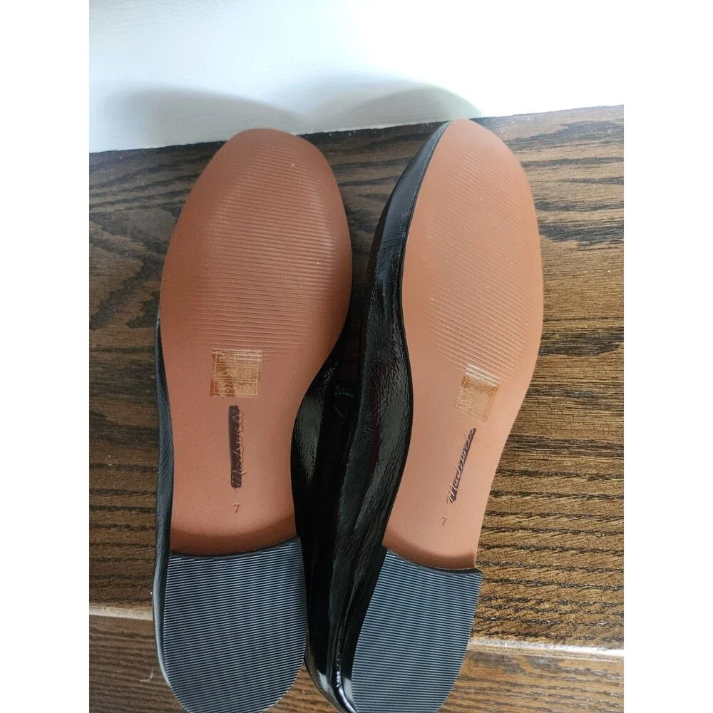NEW Madewell The Greta Mary Jane Flats Patent Leather Shoes Ballet Black Size 7